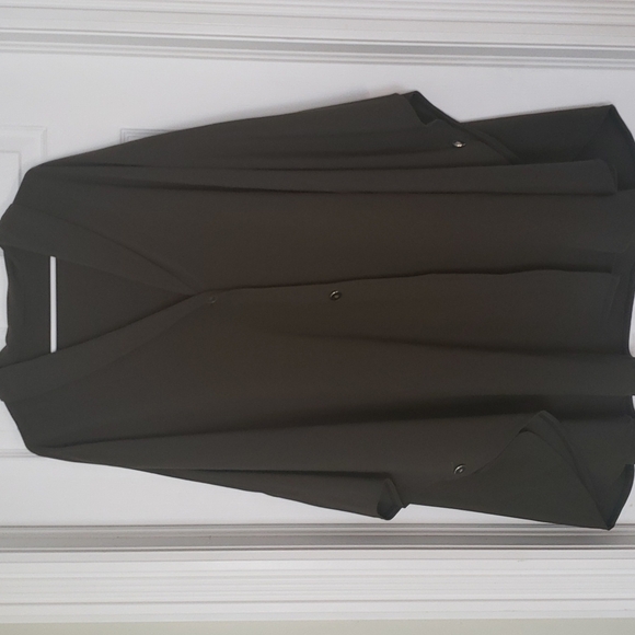 Oversized Olive Green Poncho - Picture 1 of 4